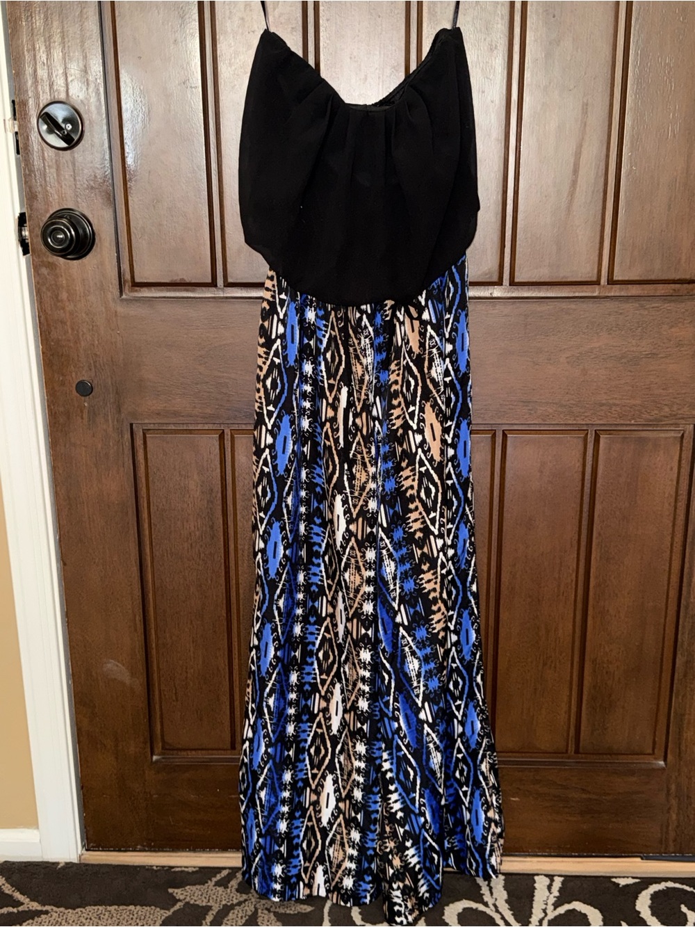 Body Central Small Printed Strapless Jumpsuit
